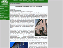 Tablet Screenshot of heinrich-schuetz-haus.de